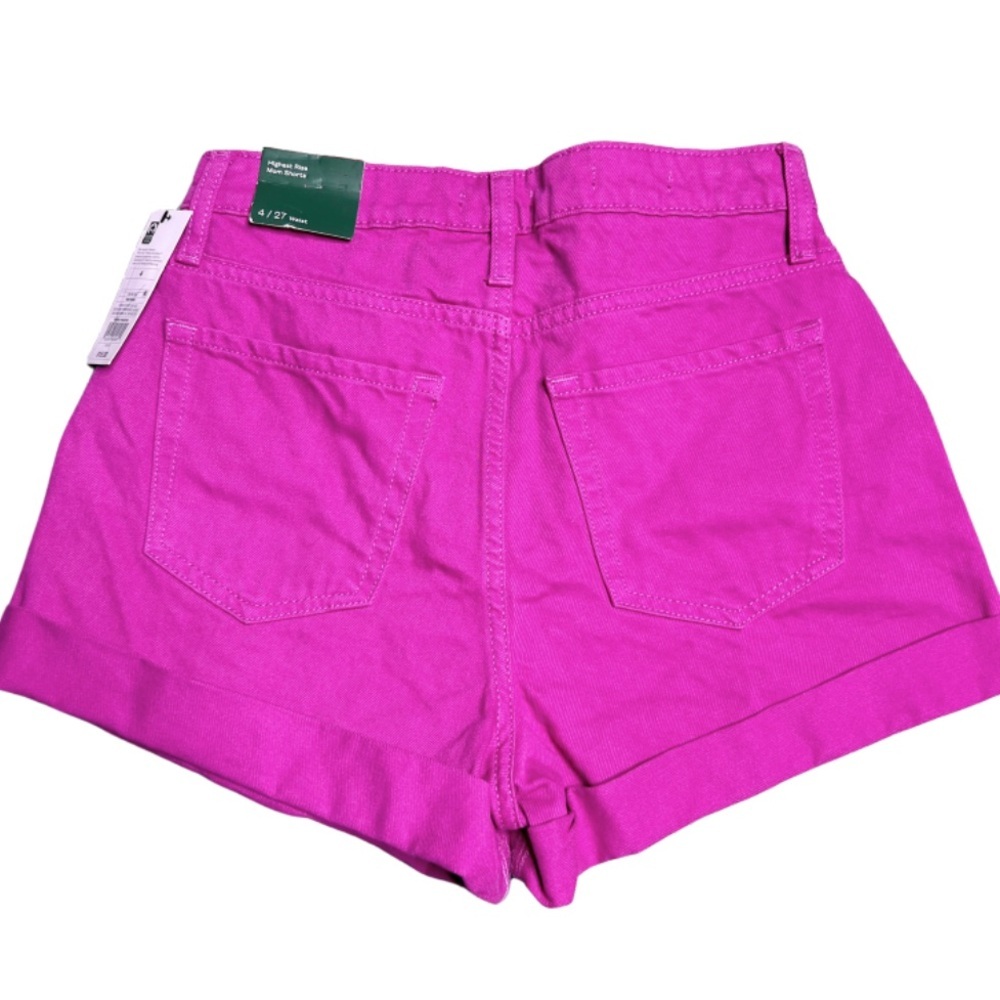 NWT Wild Fable Womens Pink High Waisted Cuffed Denim Summer Casual Shorts Size 4 - Picture 9 of 16